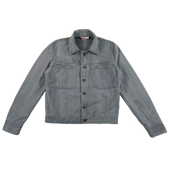 Levi's Jackets & Blazers - Vintage Levi's Denim Jacket Women's Medium Gray Distressed White Tab